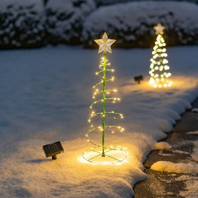 SOLAR METAL LED TREE DECORATION STRING LIGHTS - Illuminate your space with style
